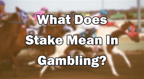 gambling stake meaning